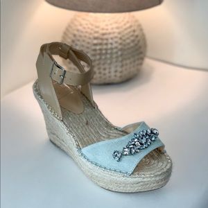 Kaari Blue Denim Sandals